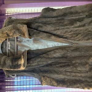 adidas Women's Faux Fur Puffer Vest - Gray